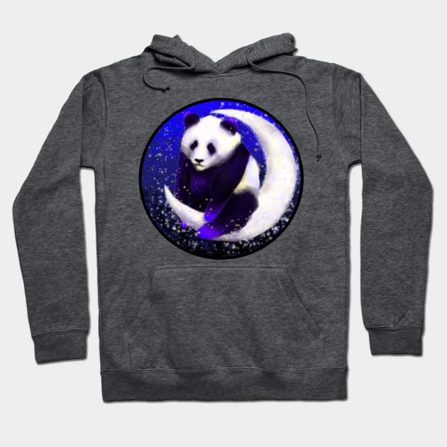 Panda moon Hoodie by YourLastHope